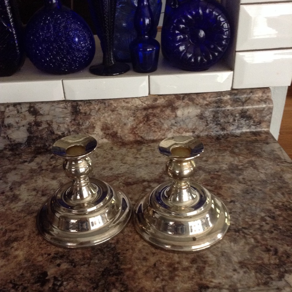 International Silverplate Candlestick Holder Set
